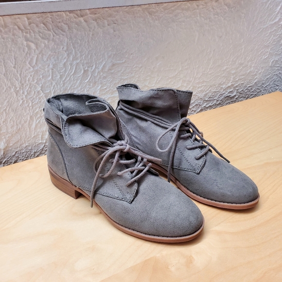 Forever 21 Gray Suede Booties - Picture 2 of 5
